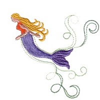mermaid machine embroidery nautical maritime design art pes hus dst needle passion embroidery npe